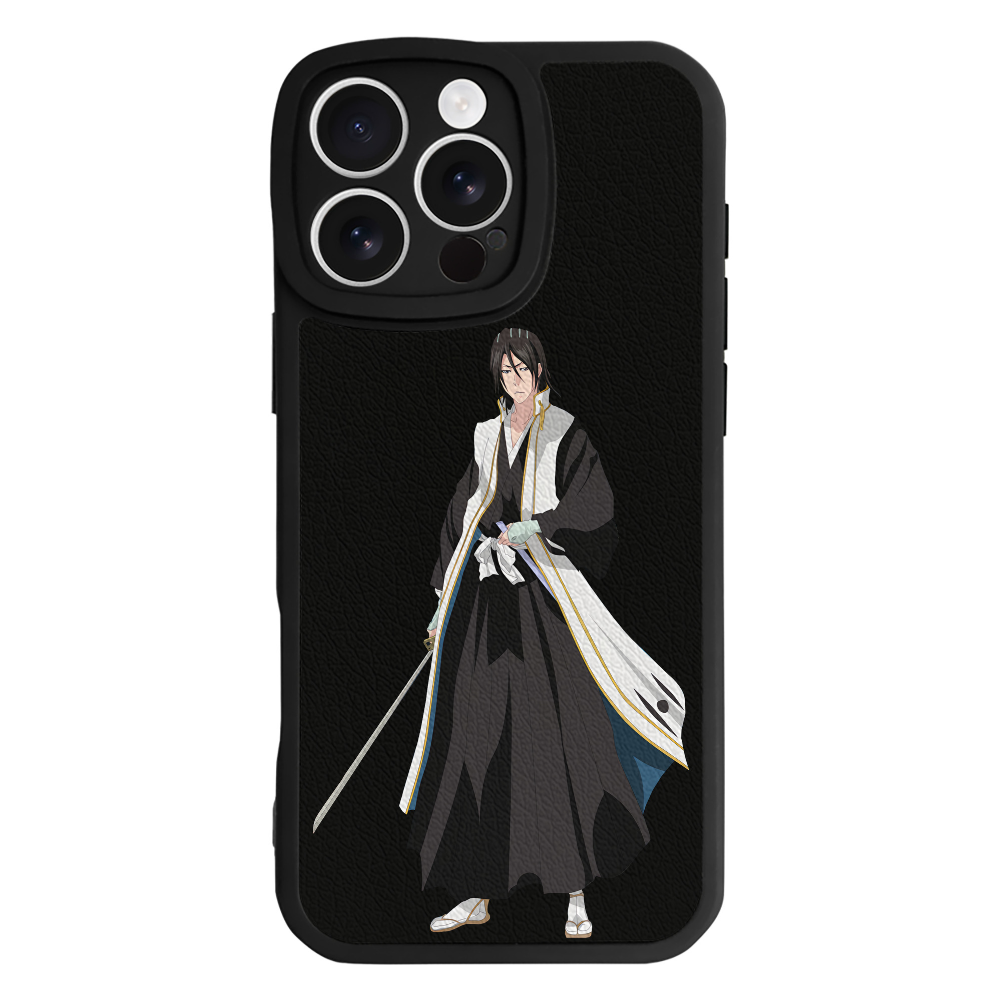 （画像用） ブリーチ くちき びゃくや BLEACH Kuchiki Byakuya 【iPhone 16シリーズ対応】シリコンスマホケース（レザー調） 材質：シリコン